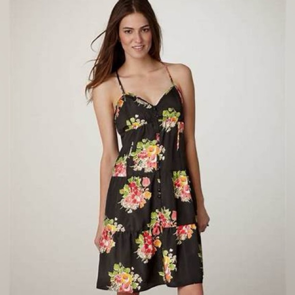 American Eagle Outfitters Black Floral Sundress